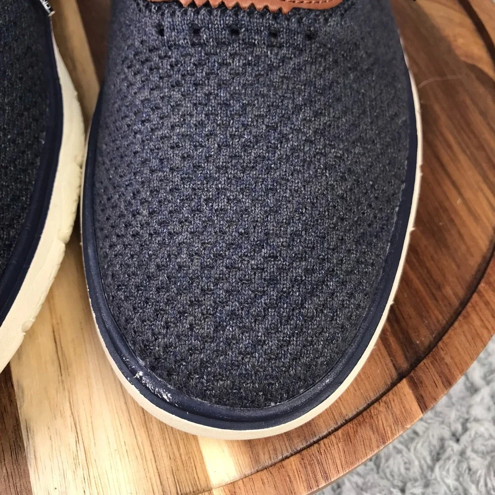 Cole Haan Generation ZeroGrand Stitchlite Sneakers Mens 9 M Navy/Brown Leather‎